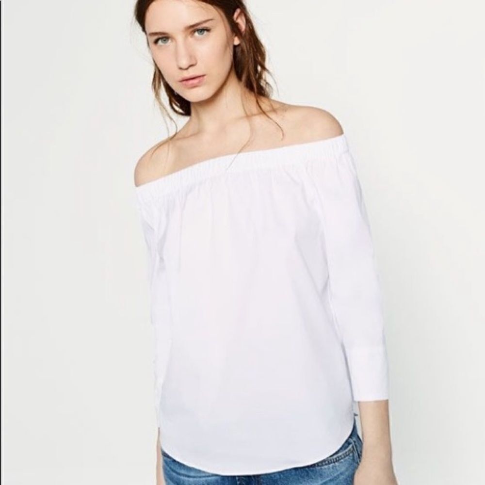 ZARA OFF THE SHOULDER TOP